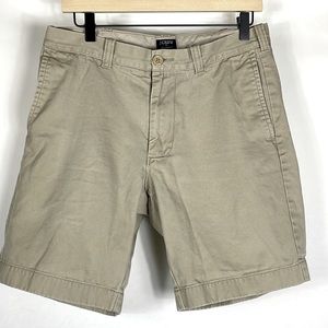 Men's J.Crew 32" W., 100% Cotton, 8.75" inseam, flat front chinos.